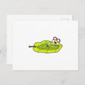 Carte Postale Grenouille avec des lunettes de soleil (Devant / Derrière)