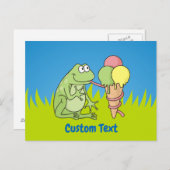 Carte postale Grenouille avec glace (Devant / Derrière)