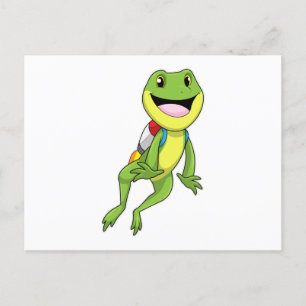 Carte Postale Grenouille avec Jetpack