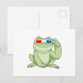 Carte Postale Grenouille avec lunettes (Devant / Derrière)
