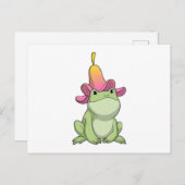 Carte Postale Grenouille avec Plumeria (Devant / Derrière)