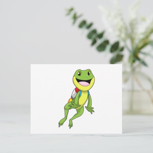 Carte Postale Grenouille avec réacteur (Debout devant)