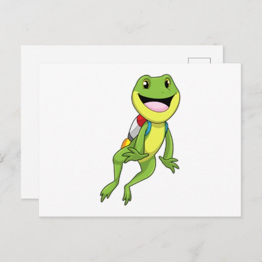 Carte Postale Grenouille avec réacteur (Devant / Derrière)