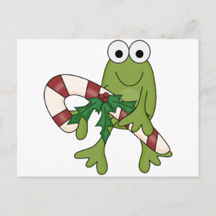 Carte Postale Grenouille avec Sucres de canne T-shirts et cadeau