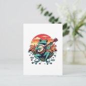 Carte Postale Grenouille banjo (Debout devant)