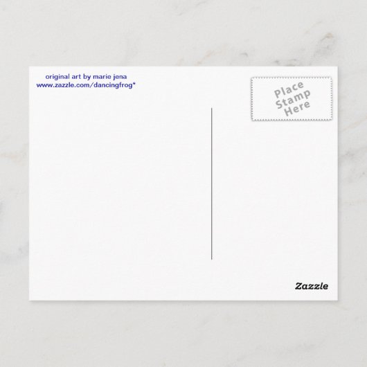 Carte Postale Grenouille Clarinet (Dos)