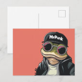 Carte Postale grenouille cool (Devant / Derrière)