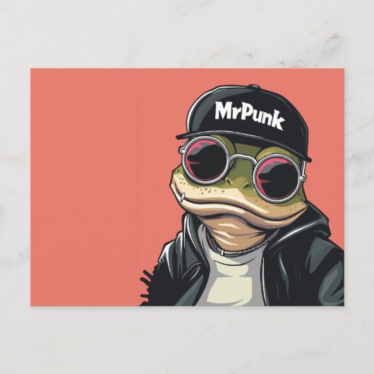 Carte Postale grenouille cool (Devant)