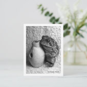 Carte Postale Grenouille crapaud tenant une percussion (Debout devant)