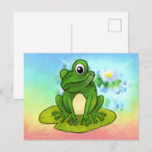 Carte Postale Grenouille dans l'étang (Devant / Derrière)