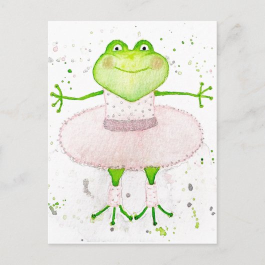 Carte Postale Grenouille de Ballerina (Devant)
