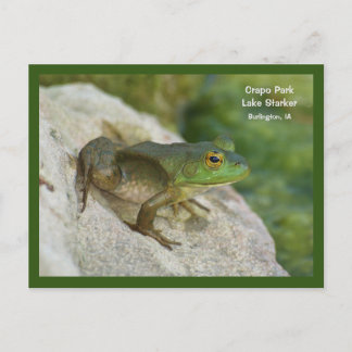 Carte Postale Grenouille de Crapo Park, Burlington, IA