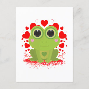 Carte Postale Grenouille de la Saint-Valentin