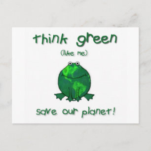 Carte Postale Grenouille De l'environnement jour des terres