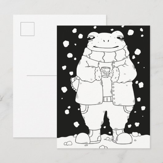 Carte Postale Grenouille de Noël (Devant / Derrière)