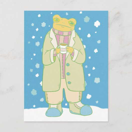 Carte Postale Grenouille de Noël (Devant)