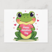 Carte Postale Grenouille de Saint Valentin (Devant)