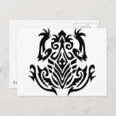 Carte Postale Grenouille de tatouage tribal (Devant / Derrière)