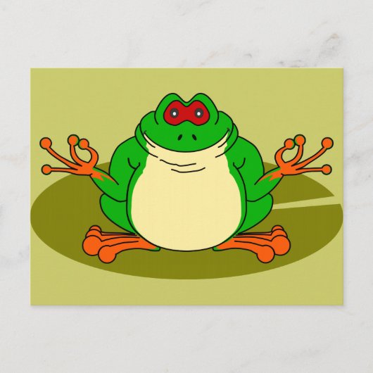 Carte Postale Grenouille de Yoga (Devant)