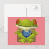 Carte Postale Grenouille de Yoga (Devant / Derrière)