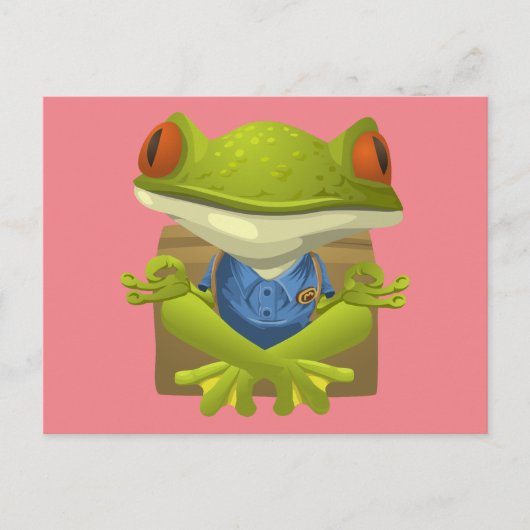 Carte Postale Grenouille de Yoga (Devant)