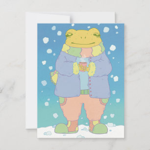Carte Postale Grenouille d'hiver