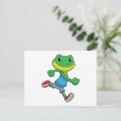 Carte Postale Grenouille en coureur à la course (Debout devant)