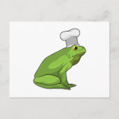 Carte Postale Grenouille en cuisinier avec toque de chef (Devant)