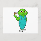 Carte Postale Grenouille en infirmière avec des médicaments et u (Devant)