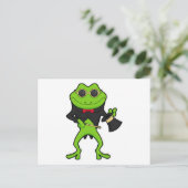 Carte Postale Grenouille en magicien avec baguette magique et ch (Debout devant)