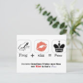 Carte Postale grenouille et baiser (Debout devant)