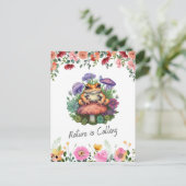 Carte Postale Grenouille et champignons (Debout devant)