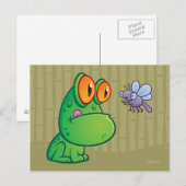 Carte Postale Grenouille et libellule (Devant / Derrière)