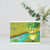 Carte Postale Grenouille et mouches (Debout devant)