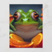 Carte postale Grenouille et Oranges (Devant)