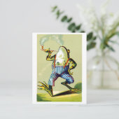 Carte Postale Grenouille fumeur de pipe du 19e siècle (Debout devant)
