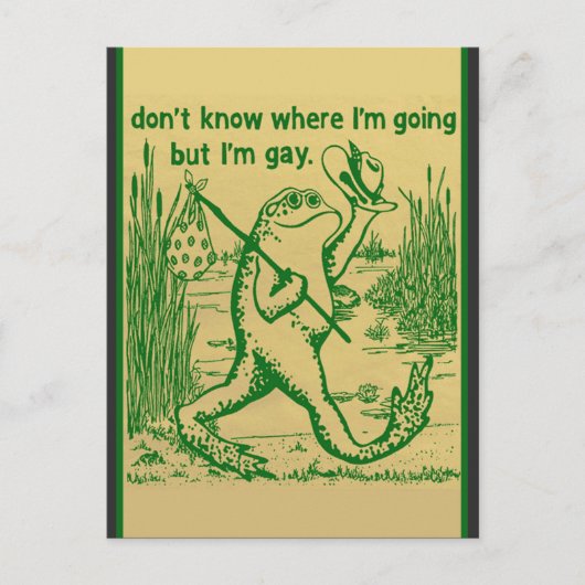 Carte Postale grenouille gay (Devant)