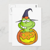 Carte Postale Grenouille Halloween (Devant / Derrière)