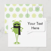 Carte Postale Grenouille hipster (Devant / Derrière)