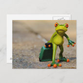 Carte postale Grenouille itinérante (Devant / Derrière)