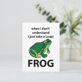 Carte Postale Grenouille Je Prends Juste Une Grenouille À Leap (Debout devant)