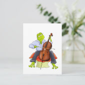 Carte Postale Grenouille Joue Cello (Debout devant)