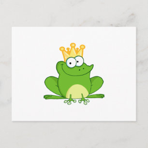 Carte Postale Grenouille King Grenouille Couronne Green Cute Car