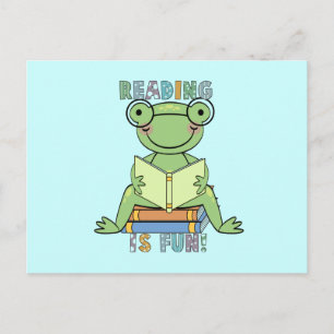 Carte Postale Grenouille - La lecture est amusante Tshirts et ca
