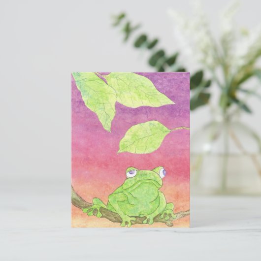 Carte Postale grenouille mignonne (Debout devant)