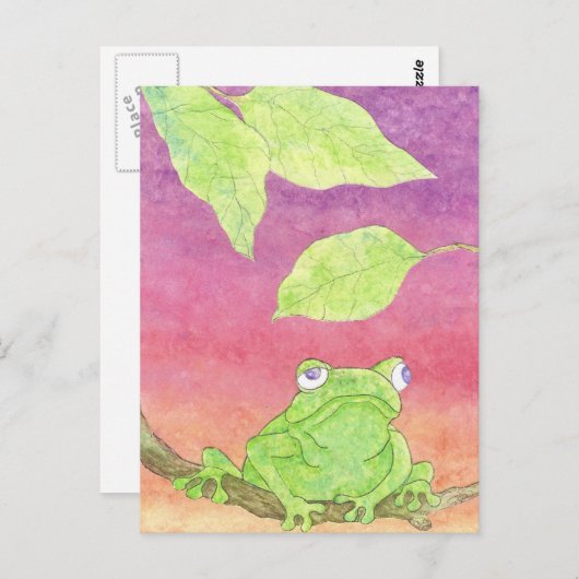 Carte Postale grenouille mignonne (Devant / Derrière)