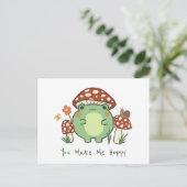 Carte Postale Grenouille mignonne et champignon | Vous Me Faites (Debout devant)