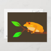 Carte postale Grenouille orange (Devant / Derrière)