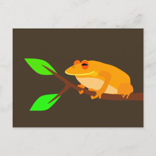 Carte postale Grenouille orange