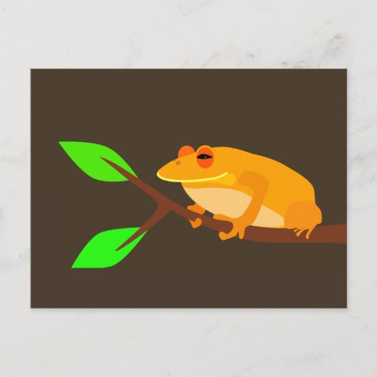 Carte postale Grenouille orange (Devant)